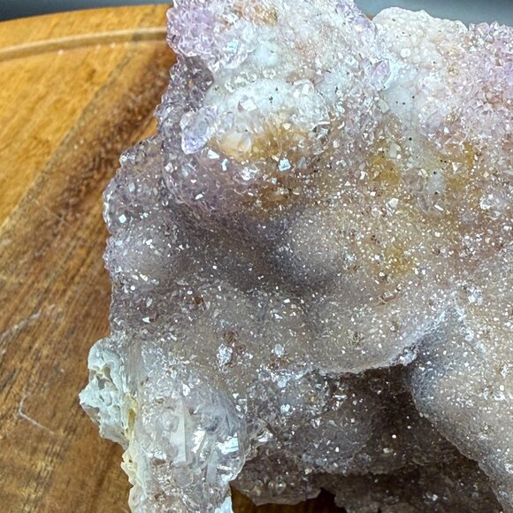 Amethyst Sugar Druzy Pine Cluster with Goethite Inclusions Raw Specimen Crystal - Picture 9 of 10